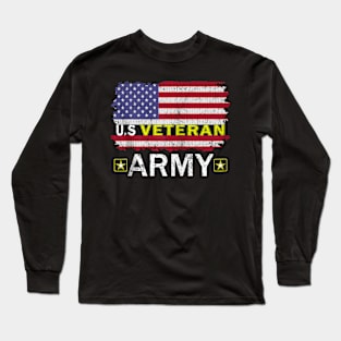 Army Veterans Day US Army Veteran Pride Zip Long Sleeve T-Shirt